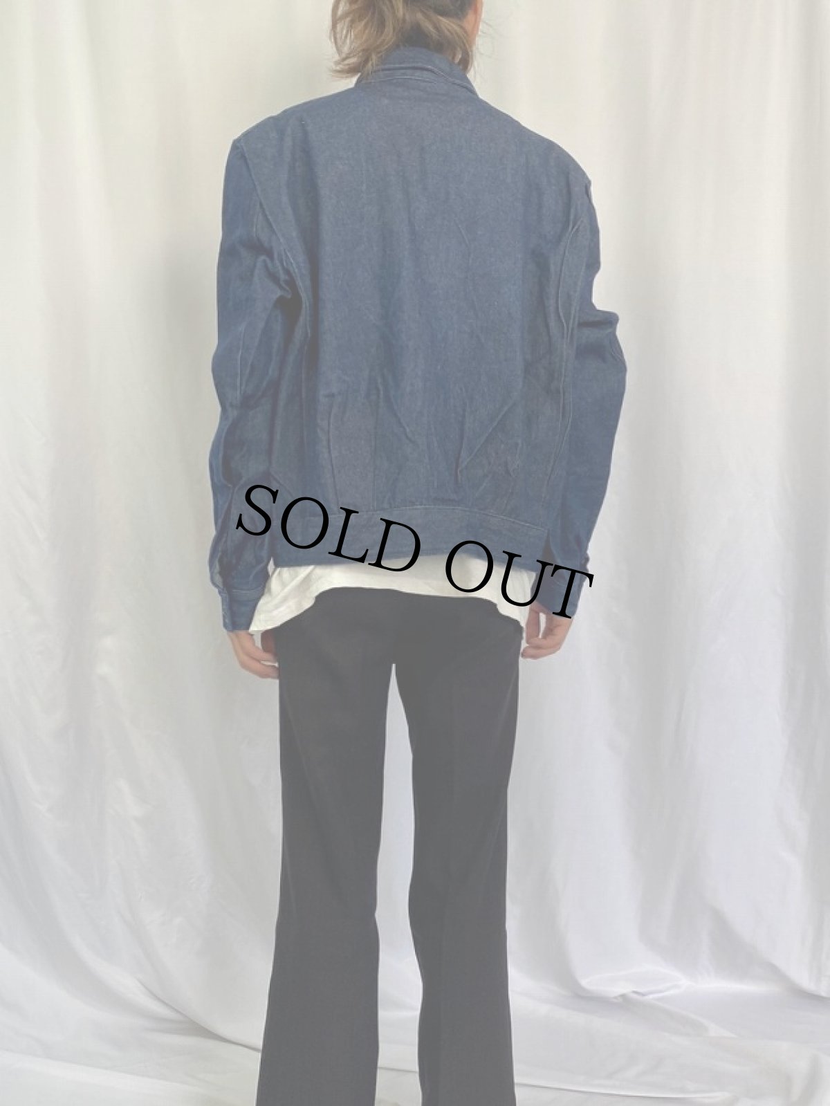 画像4: 60〜70's Italian Navy バットダイデニム バトルドレス アイクジャケット (4)