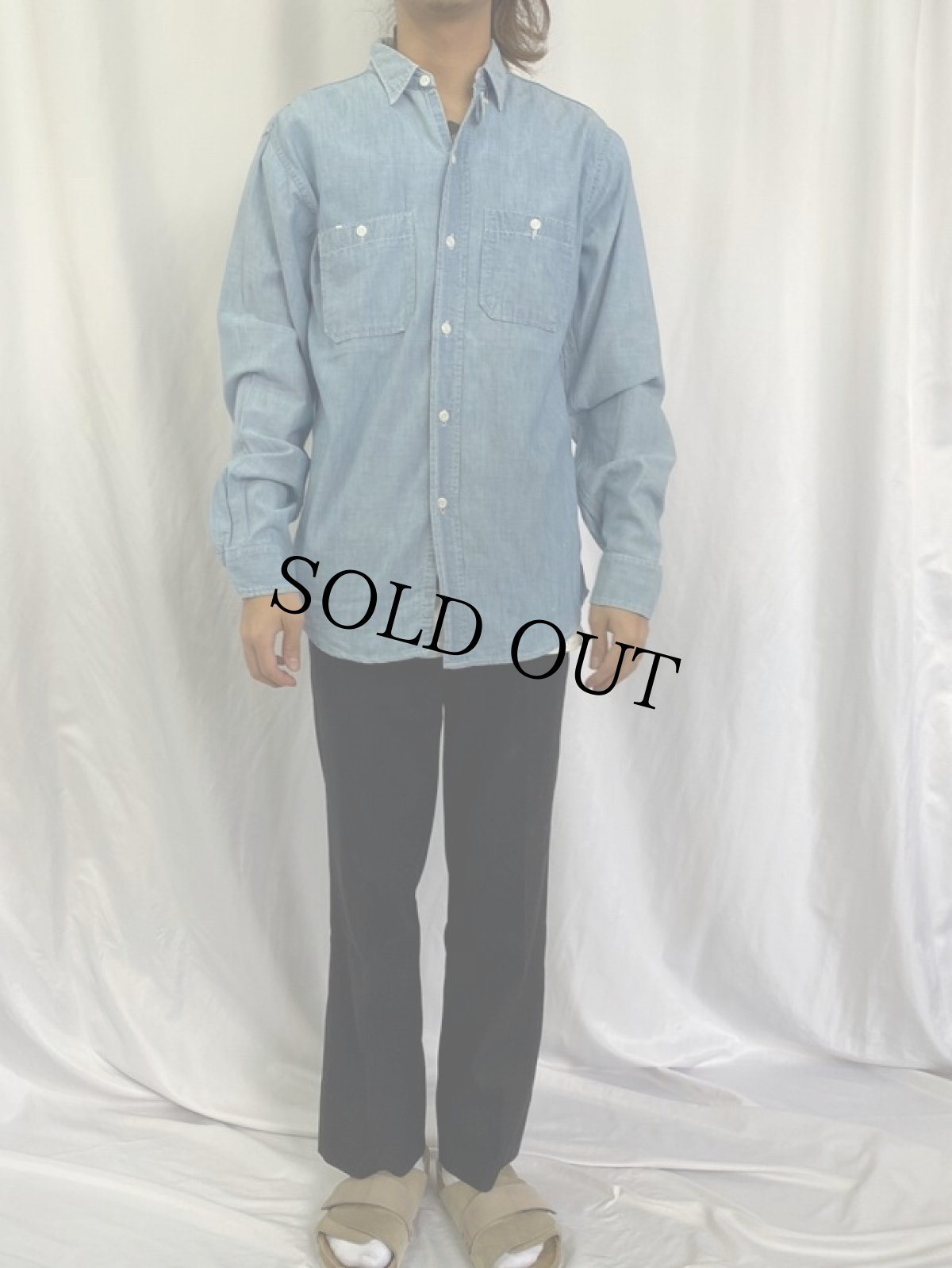 画像2: 50's Old Kentucky SANFORIZED シャンブレーシャツ (2)