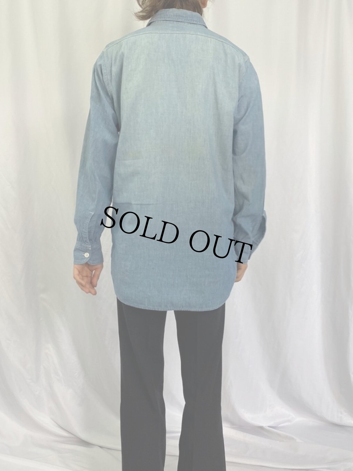 画像4: 〜50's Homesteader SANFORIZED マチ付き シャンブレーシャツ (4)