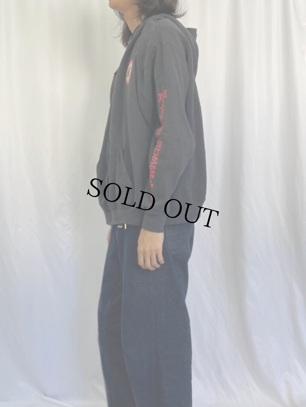 画像4: Lee "RED & WHITE" スウェットジップパーカー 2XL (4)