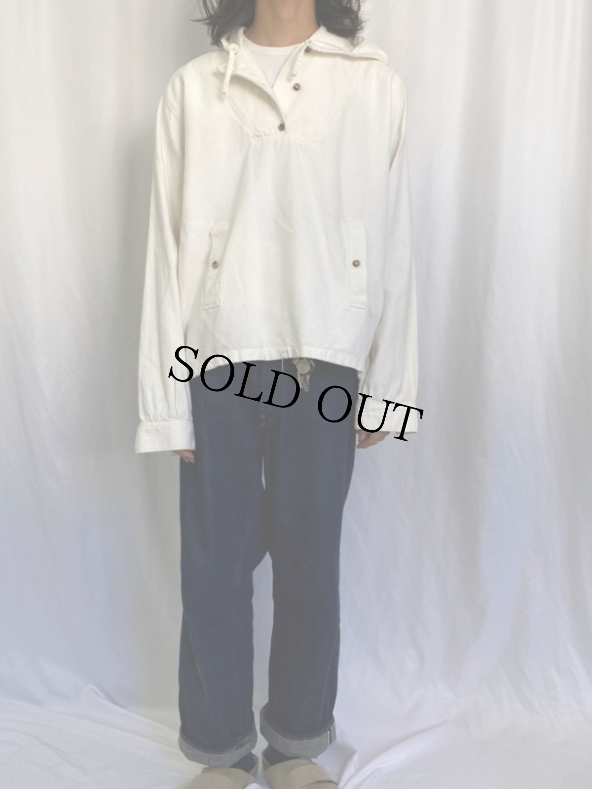 画像2: CINCANO コットンアノラックパーカー L (2)