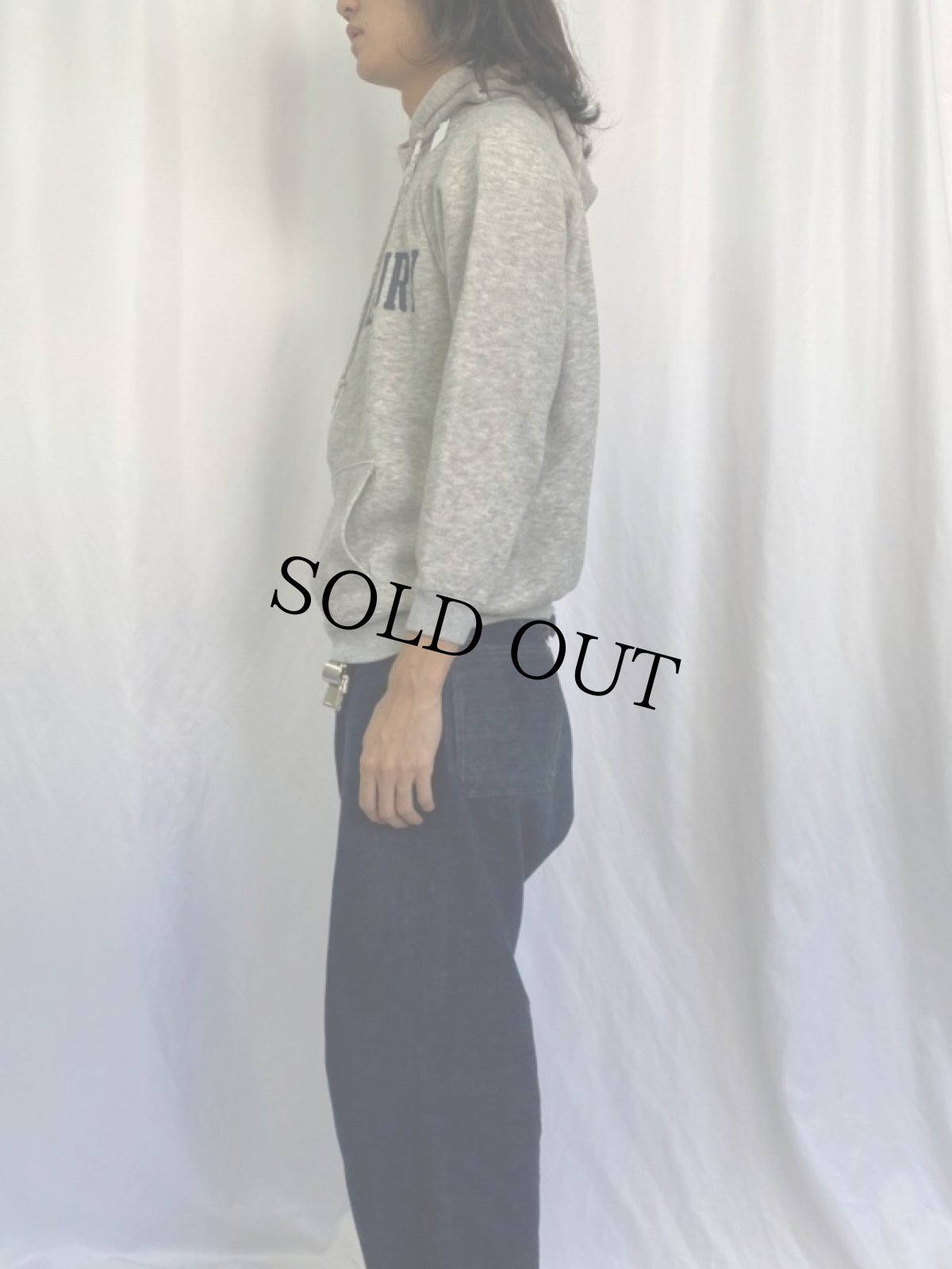 画像3: 70's Collegiate Pacific USA製 "MIDDLEBURY" ラグランスウェットフーディ L (3)