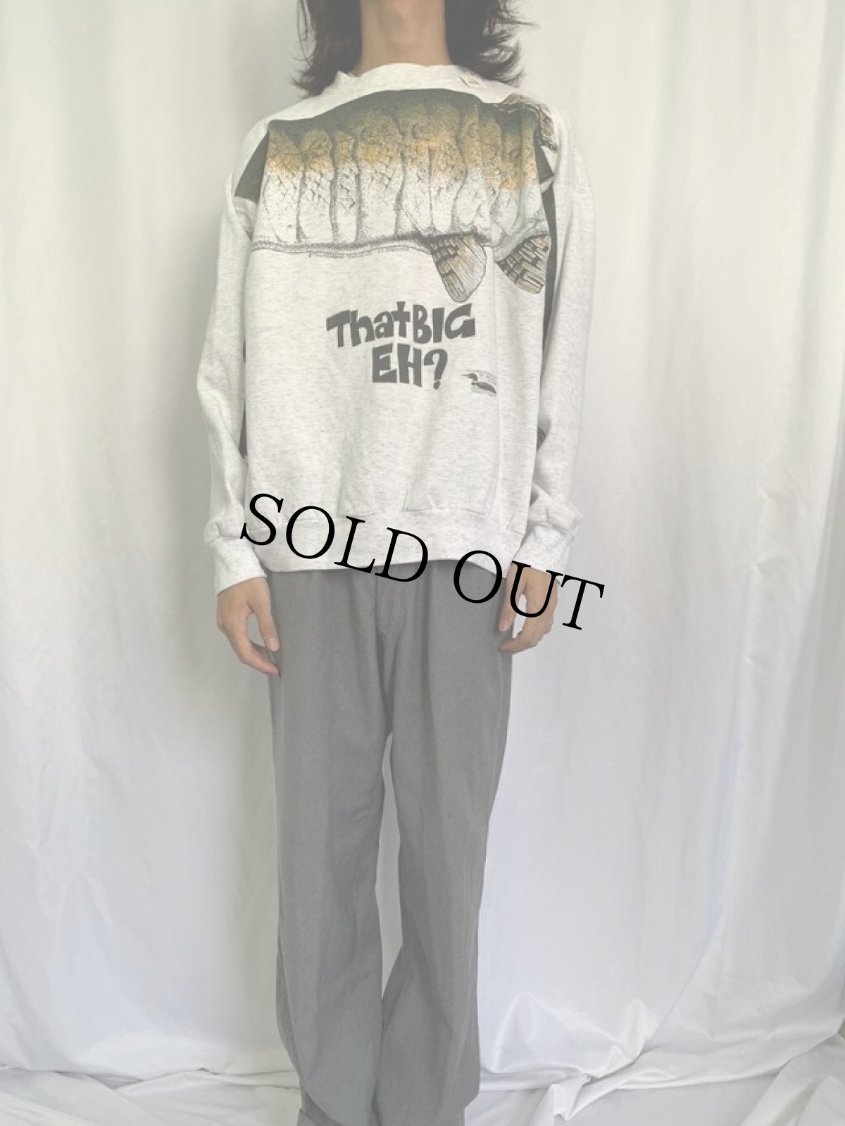 画像2: 90's THAT BIG EH? 魚 大判プリントスウェット (2)