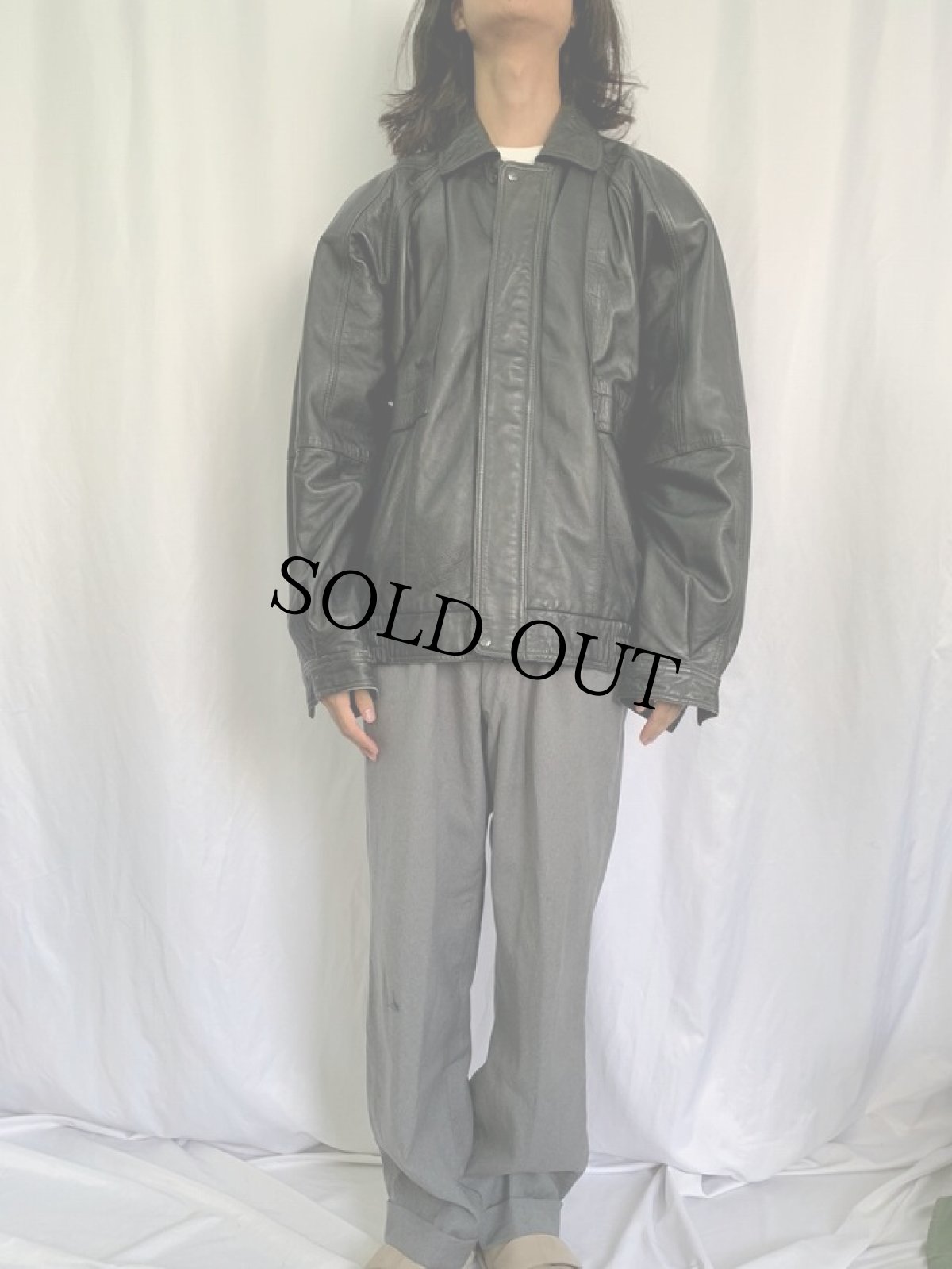 画像2: 〜90's Phase2 レザージャケット XL (2)