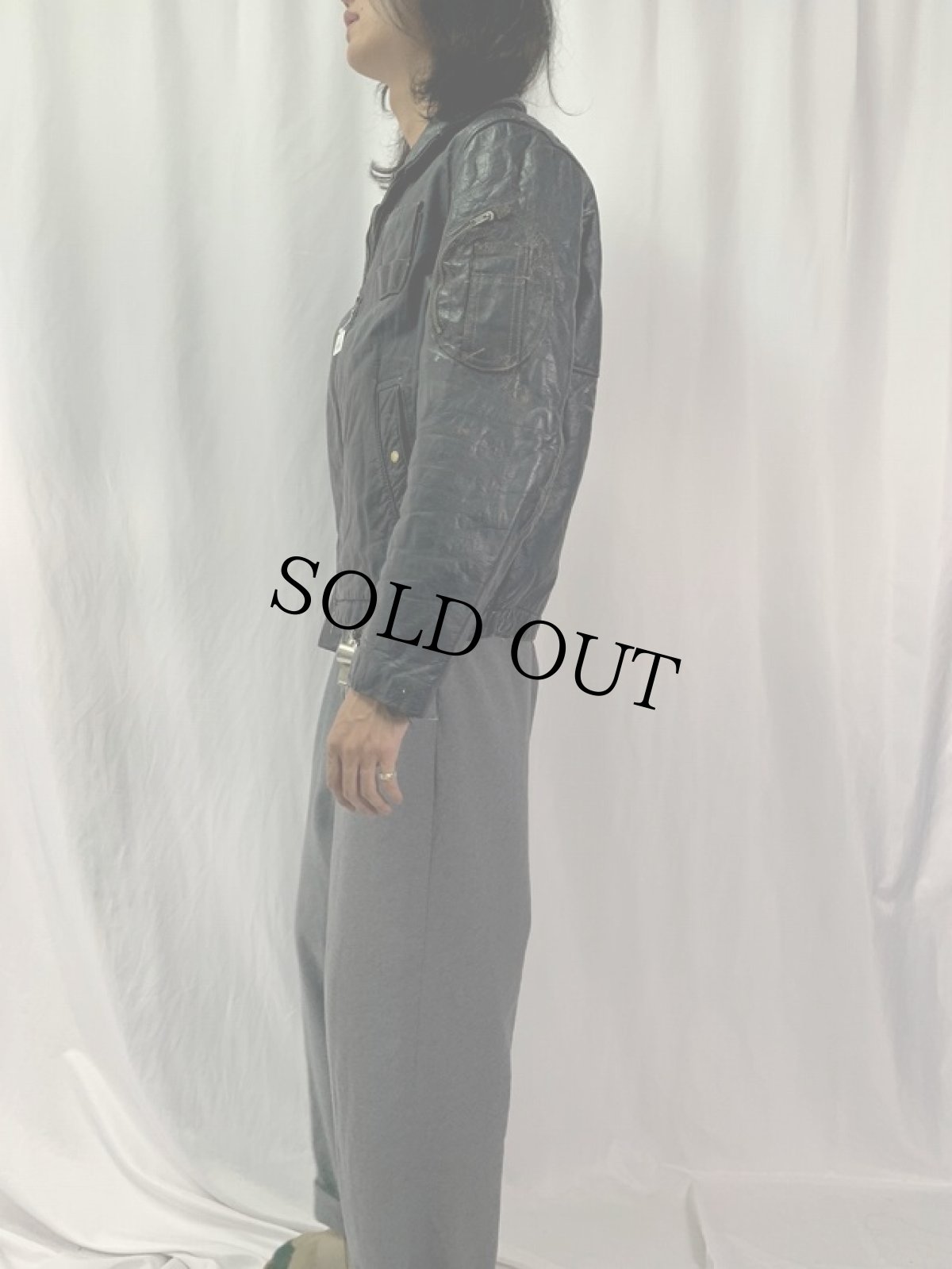 画像3: 70〜80's Pierre Jacques "FRENCH AIR FORCE Type" レザージャケット (3)