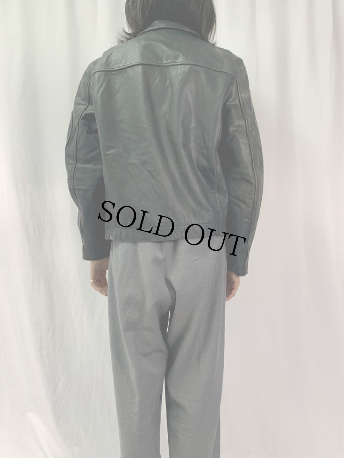 画像4: 70〜80's FRENCH AIR FORCE パイロットレザージャケット (4)