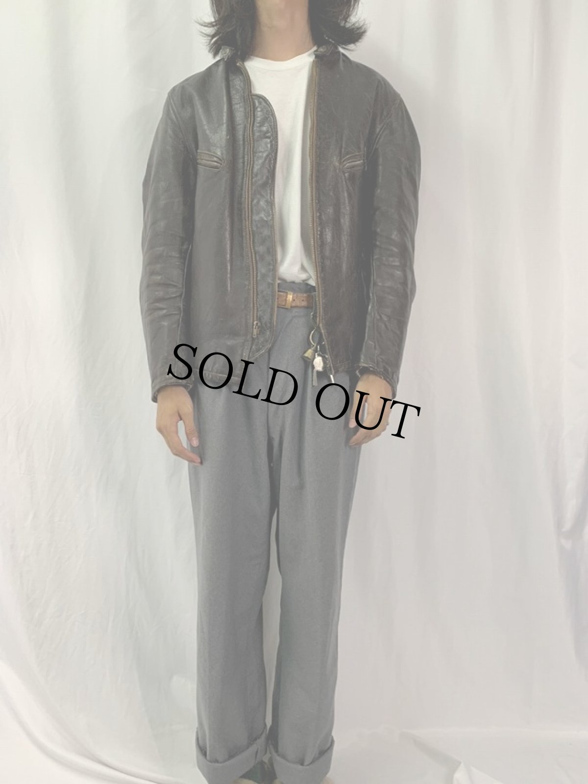 画像2: 〜60's Schott Bros "Perfecto" シングルライダースジャケット (2)