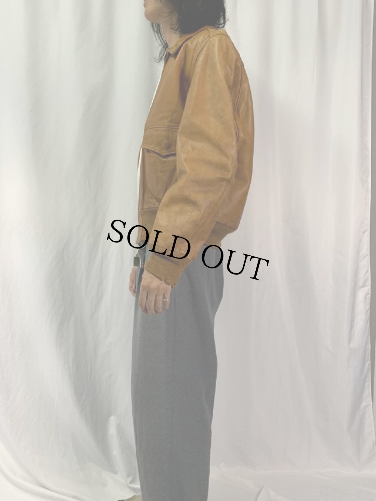 画像3: 70's EAST WEST LEATHER "A-2 Type" レザージャケット (3)