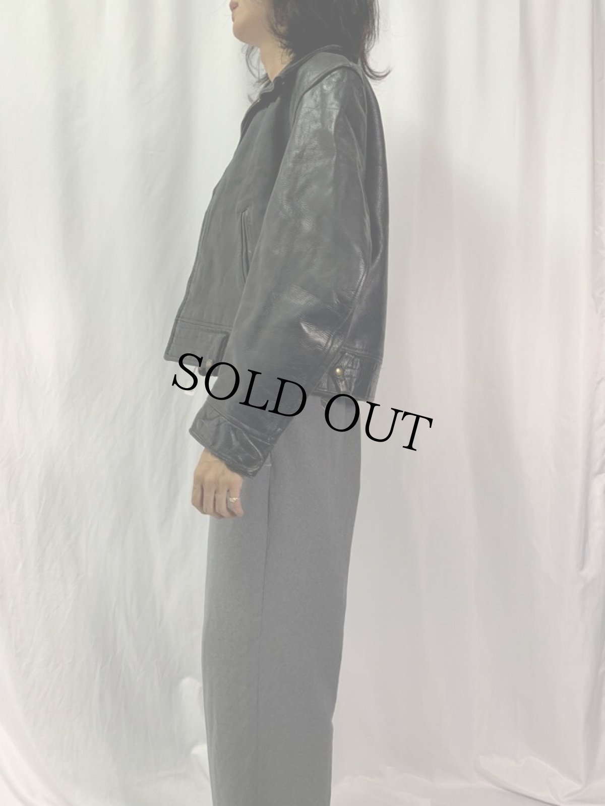 画像3: 60〜70's Cal Leather Jackets Manufactures Leather Policeman Jacket (3)