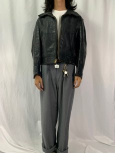 画像2: 60〜70's Cal Leather Jackets Manufactures Leather Policeman Jacket (2)