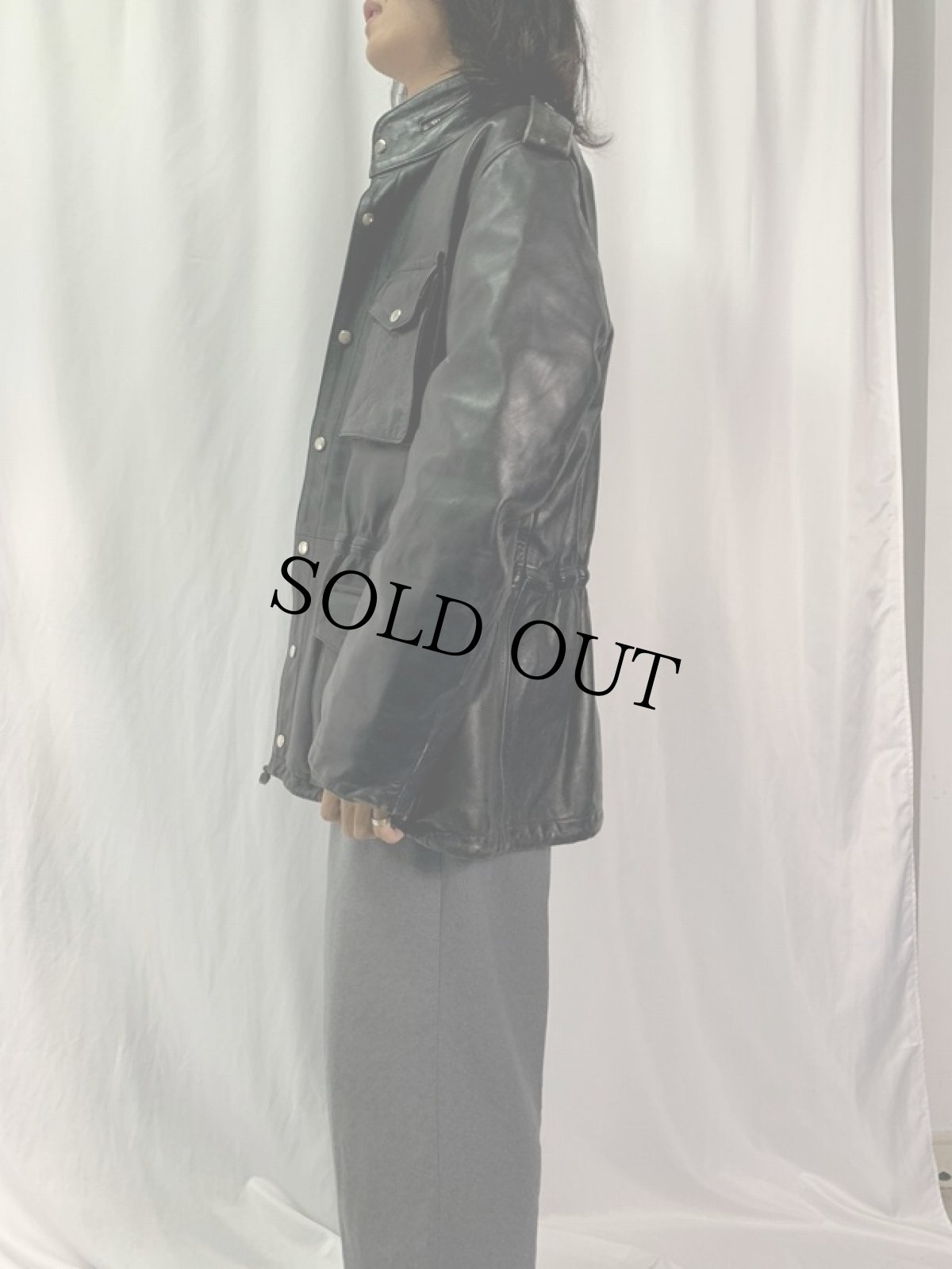 画像3: 80's CUIR VERITABLE "M-65 Type" レザージャケット (3)