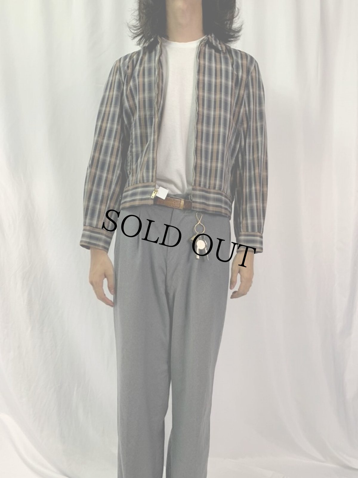 画像2: 50〜60's PARAGON オンブレーチェック柄 スポーツジャケット (2)