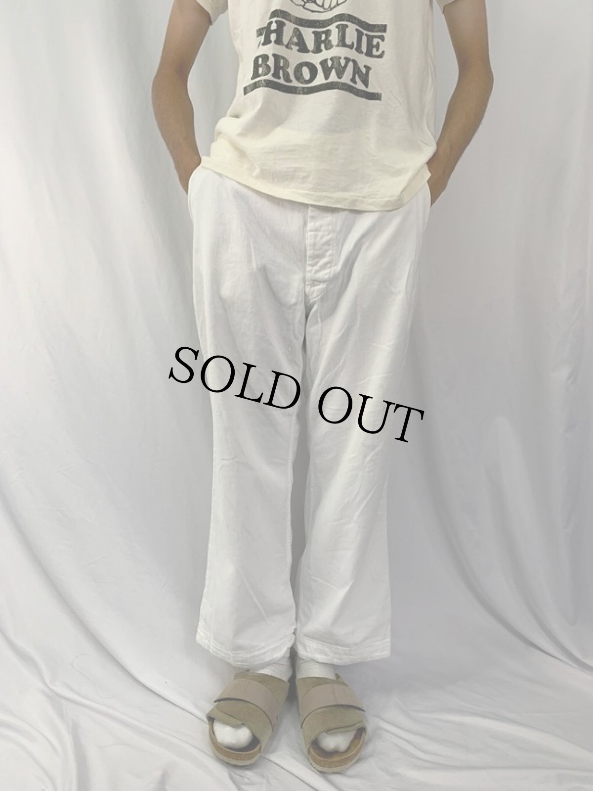 画像2: 50〜60's コットンツイルワークパンツ (2)