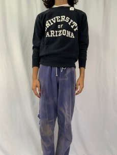 画像2: 60's "UNIVERCITY OF ARIZONA" ラグランスウェット NAVY (2)