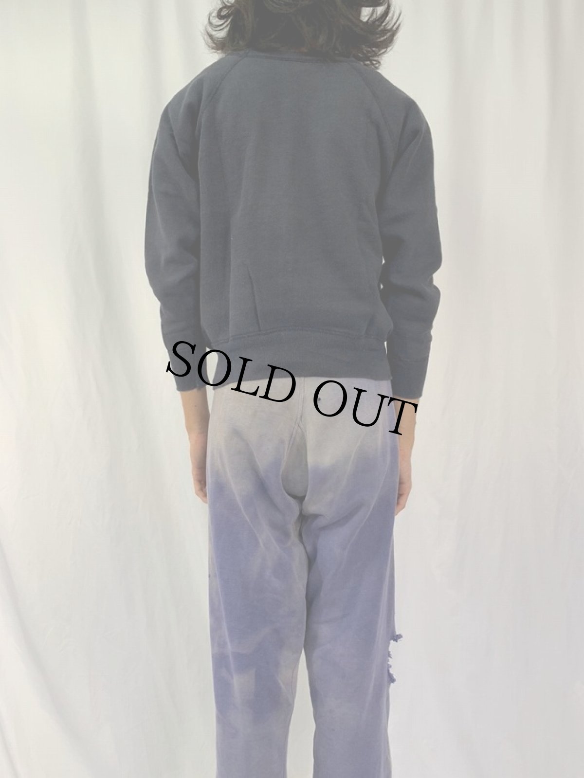 画像4: 60's "UNIVERCITY OF ARIZONA" ラグランスウェット NAVY (4)