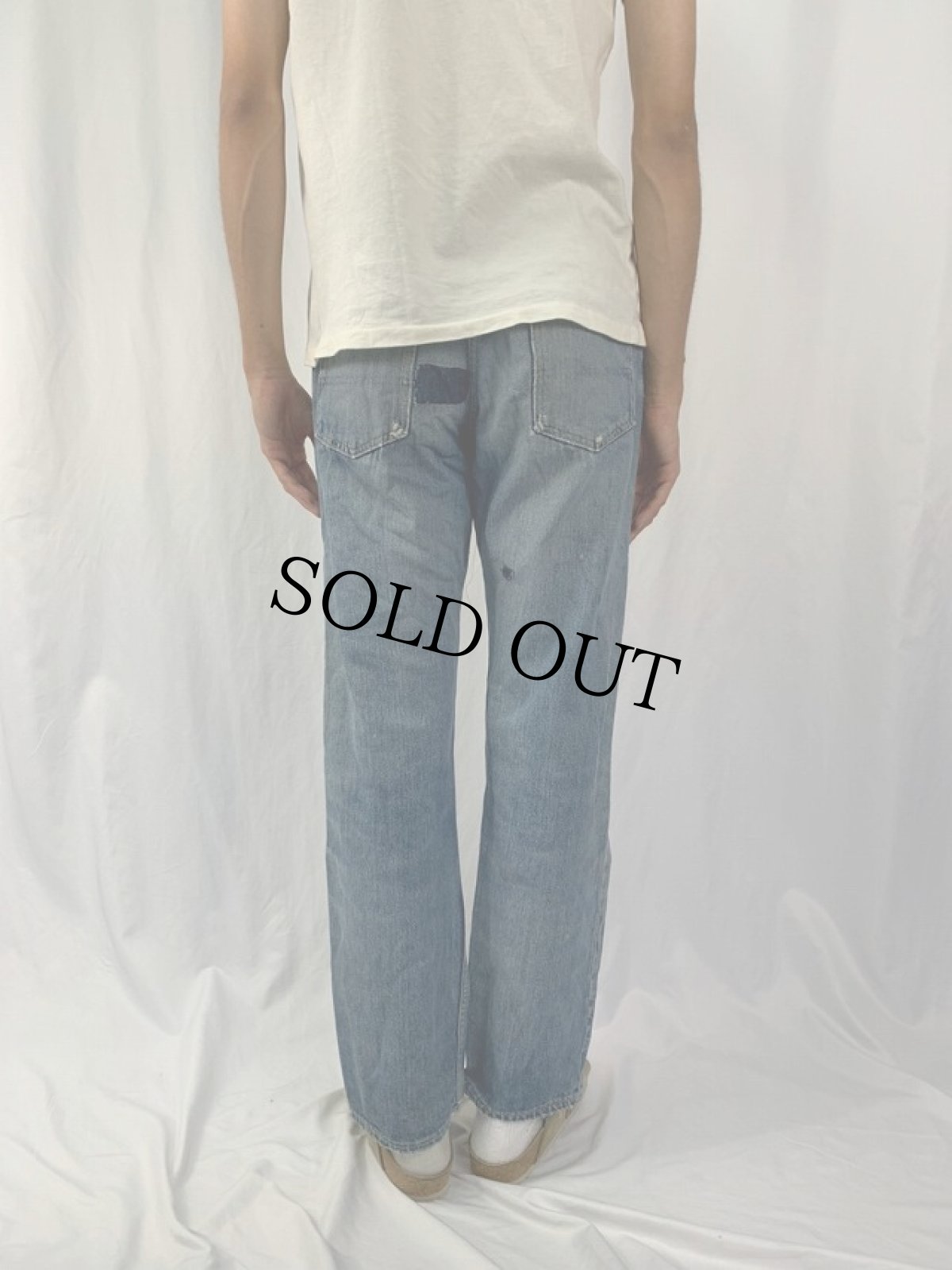 画像4: 60's JCPenney FOREMOST パッチワークデニムパンツ W30 (4)