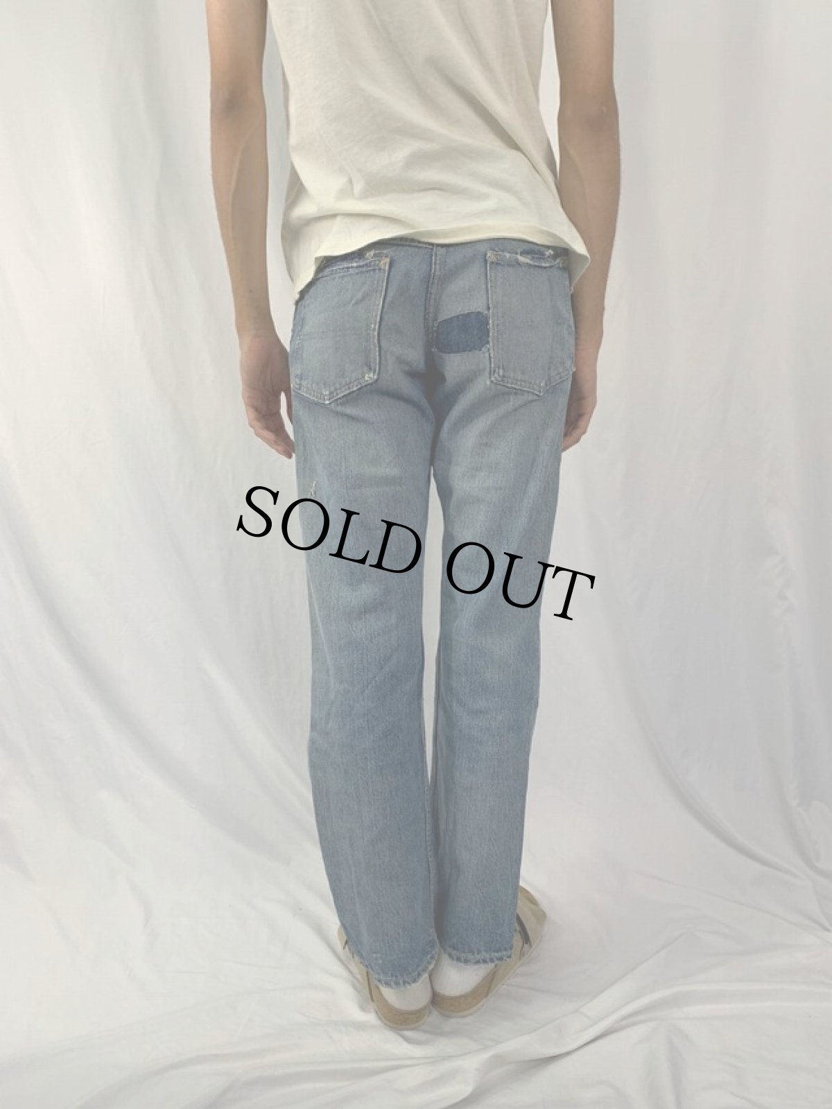 画像4: 60's JCPenney FOREMOST パッチワークデニムパンツ W31 (4)