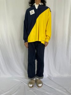 画像2: 90's POLO SPORT Ralph Lauren 切り替えデザイン ラガーシャツ L (2)