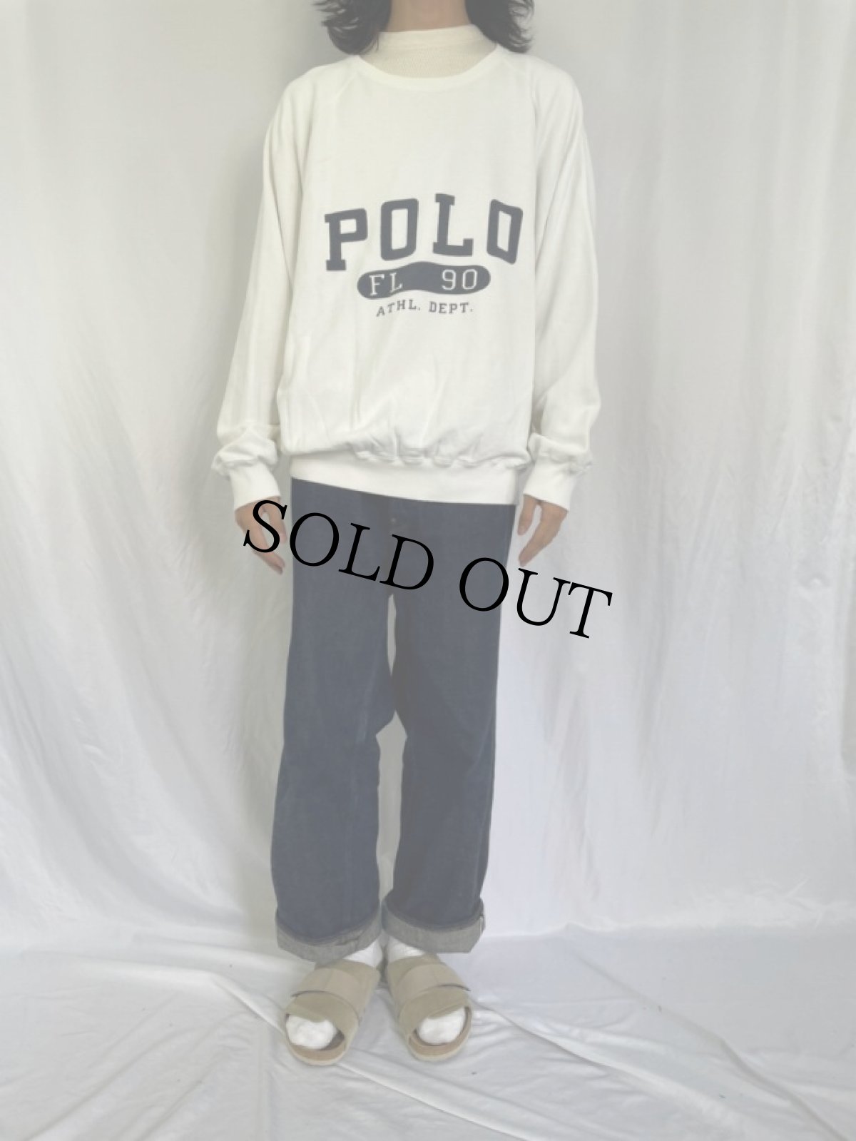 画像2: POLO Ralph Lauren "POLO FL90" ラグランスウェット XL (2)