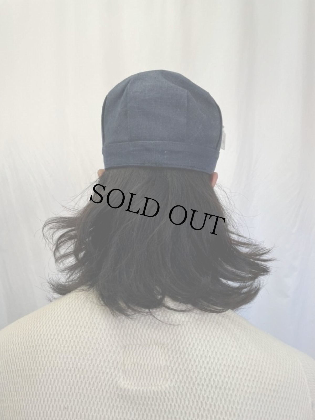 画像4: 60's Lee USA製 "ENGINEER" フロッキープリント デニムワークキャップ (4)