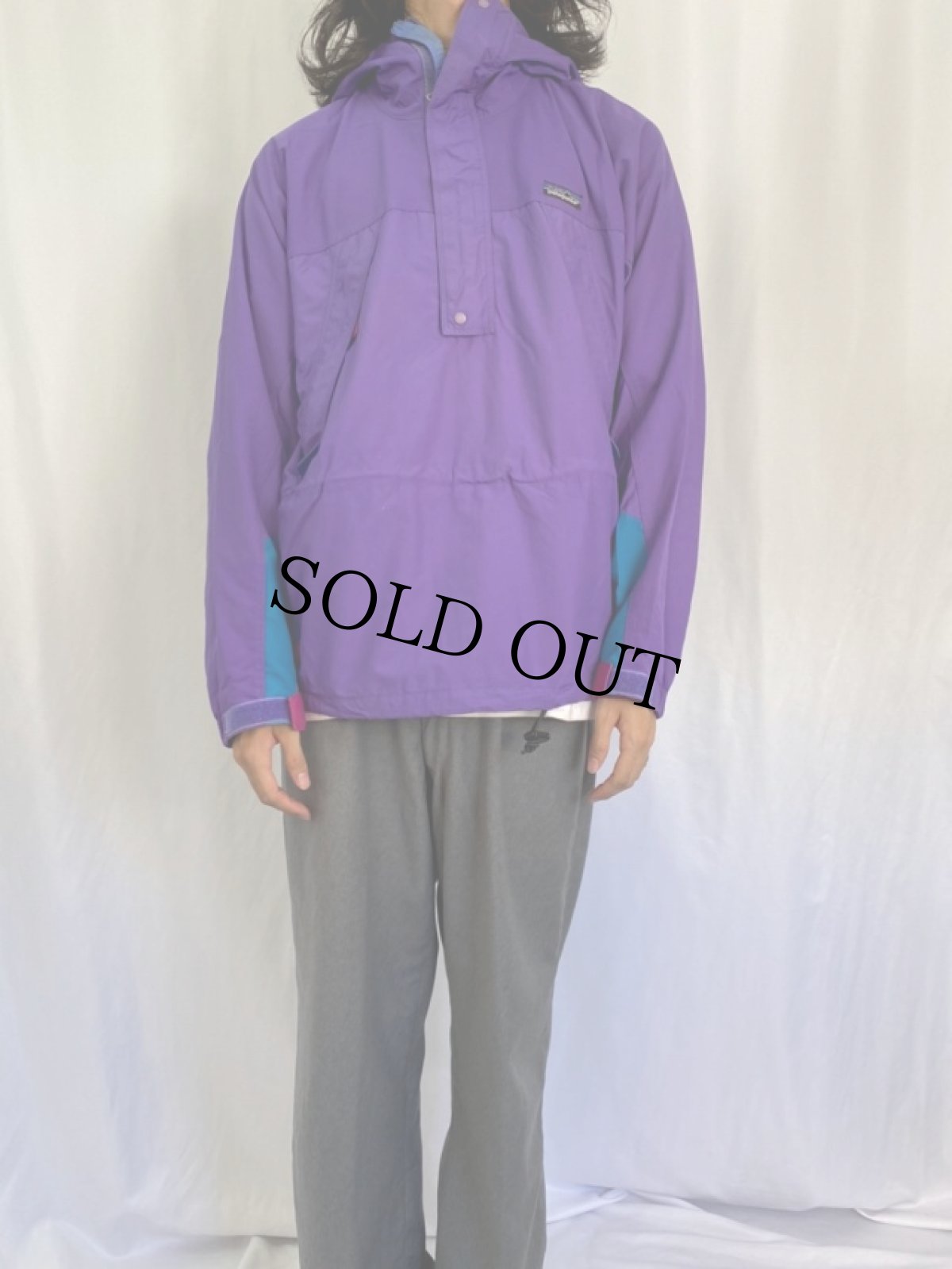 画像2: 90's Patagonia ナイロンアノラックパーカー M (2)