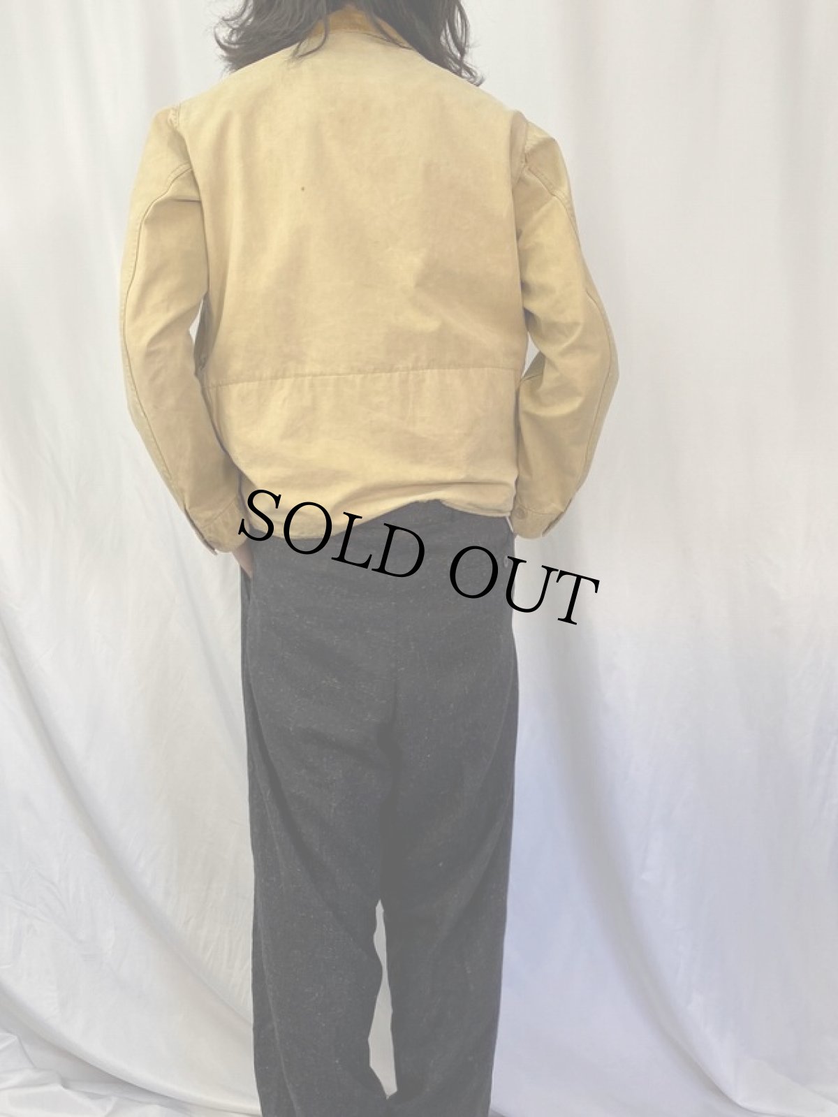 画像4: 50〜60's コットンポプリン ハンティングジャケット SIZE40 (4)