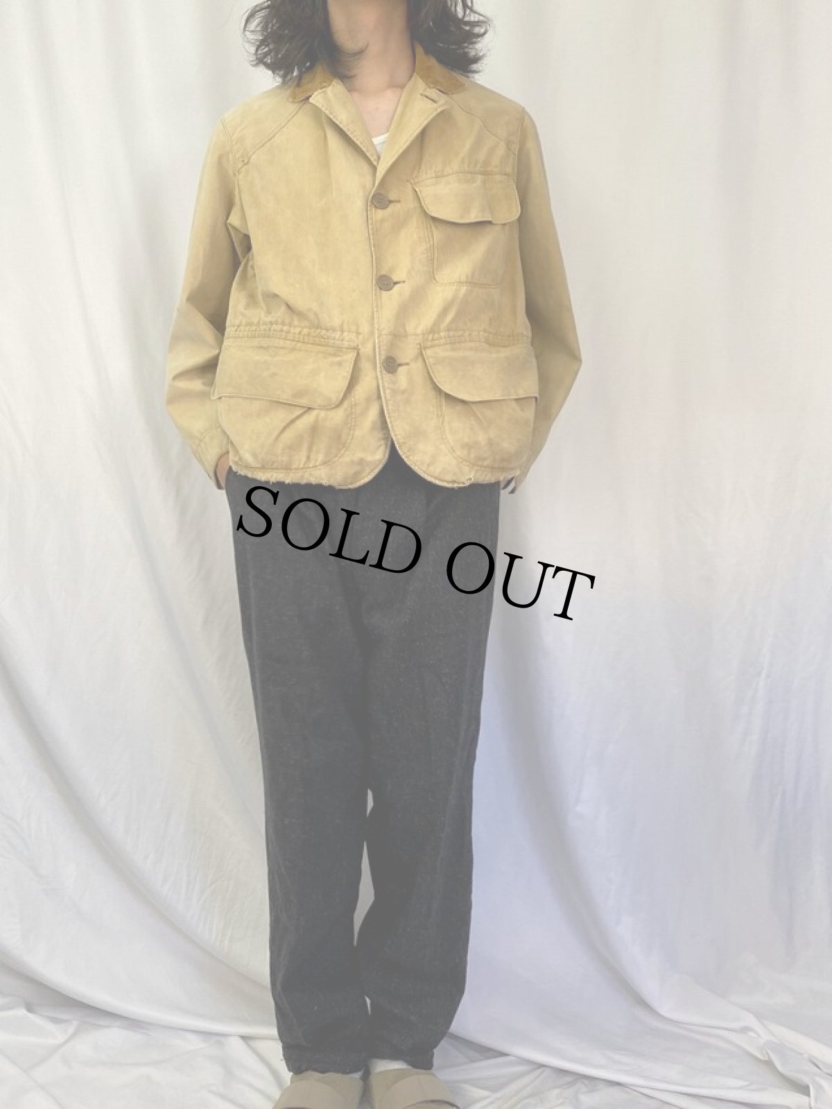 画像2: 50〜60's コットンポプリン ハンティングジャケット SIZE40 (2)