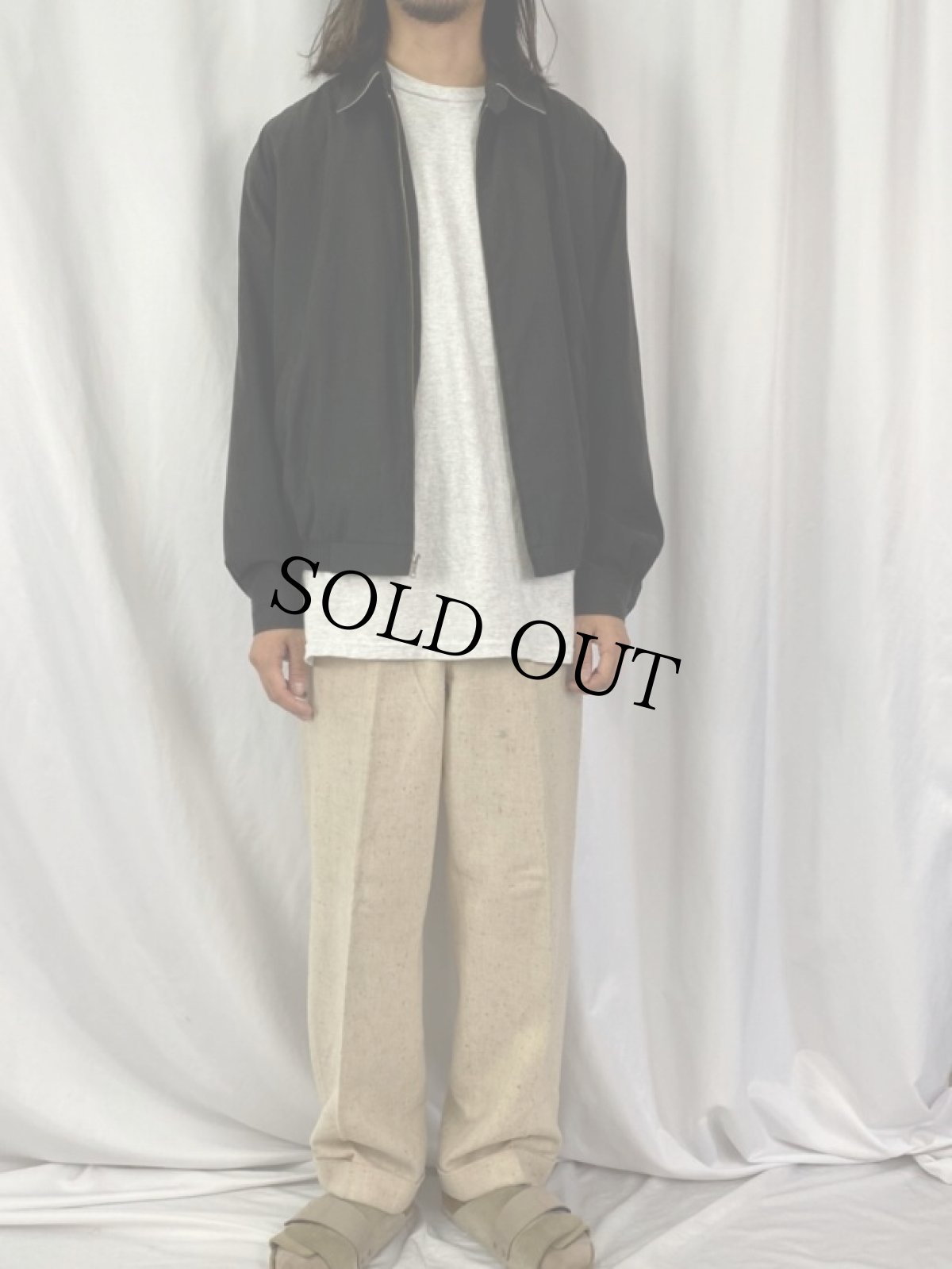 画像2: POLO Ralph Lauren ロゴ刺繍 スウィングトップ M BLACK (2)