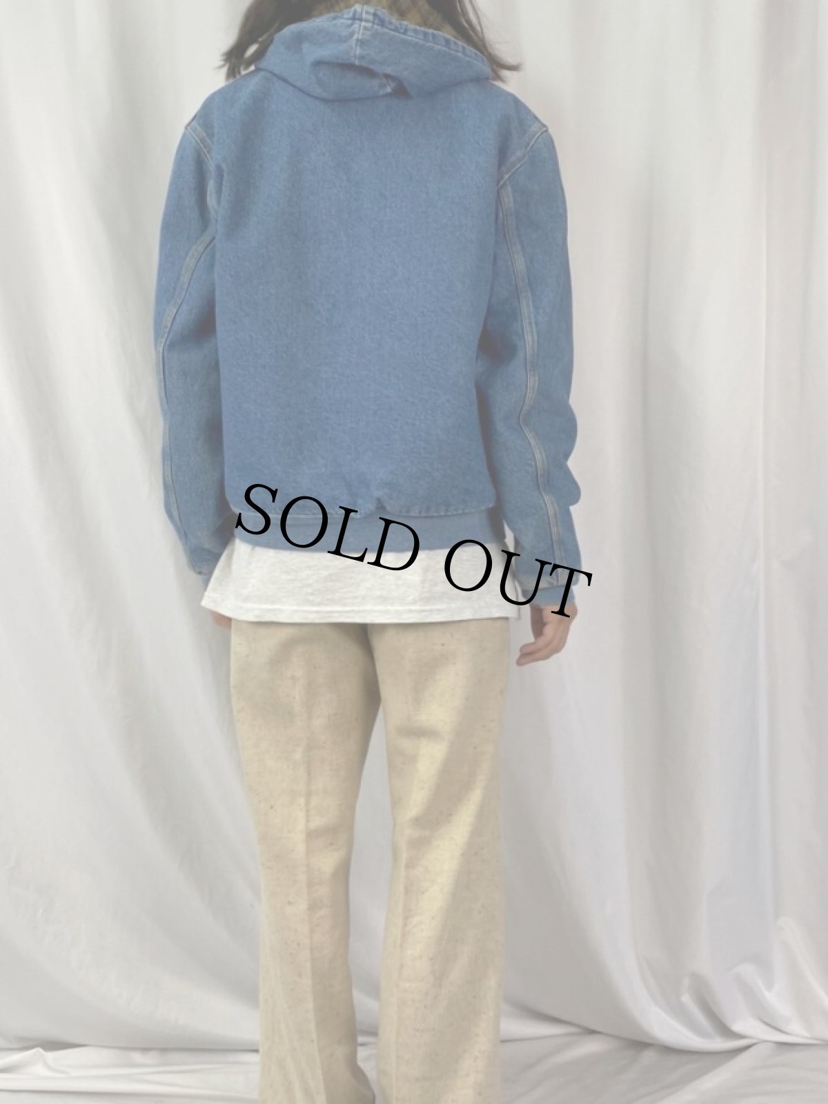 画像4: Carhartt ブランケット付き デニムアクティブパーカー M (4)