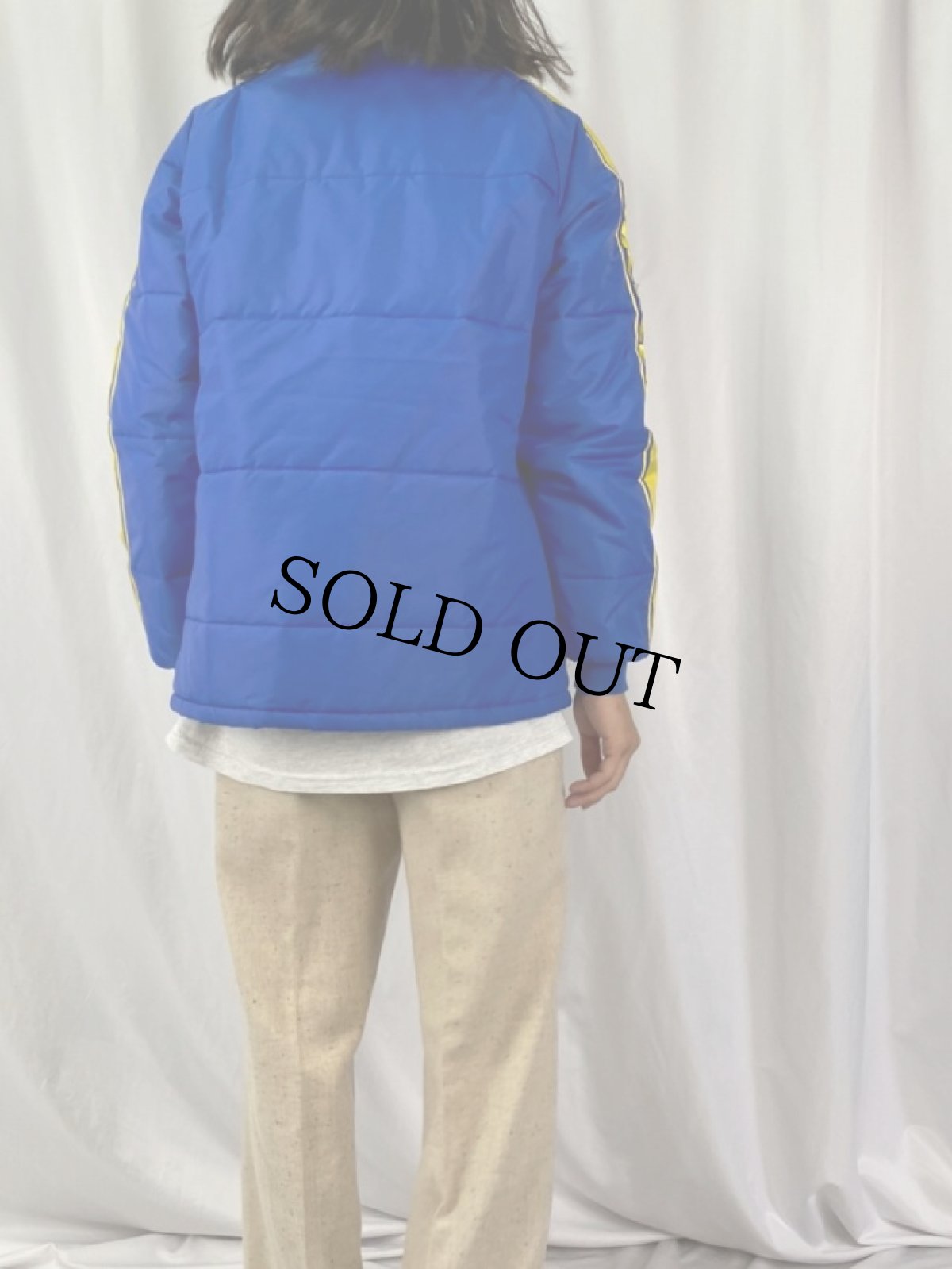 画像4: 70's Swingster "MICHELIN" パッチ付き 中綿入り レーシングジャケット M (4)