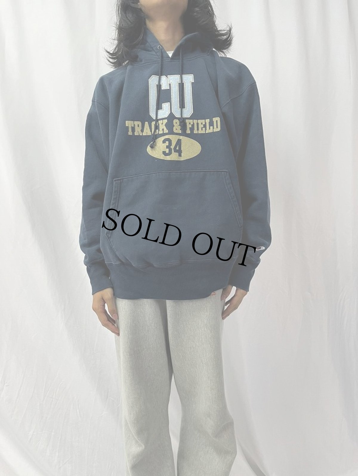 画像2: Champion REVERSE WEAVE "CU TRACK&FIELD" スウェットフーディ XL (2)