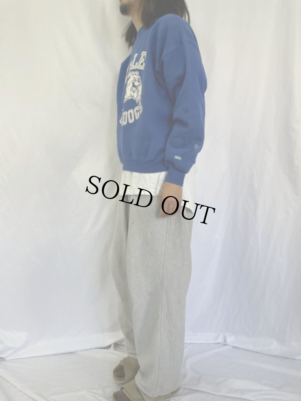 画像3: 90's BIKE USA製 "YALE BULLDOGS" カレッジプリントスウェット XL (3)