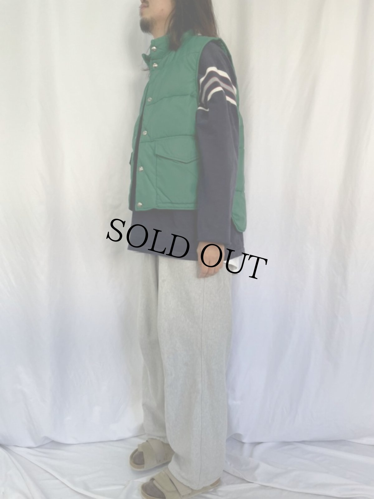 画像3: 80's Woolrich ナイロンダウンベスト L (3)