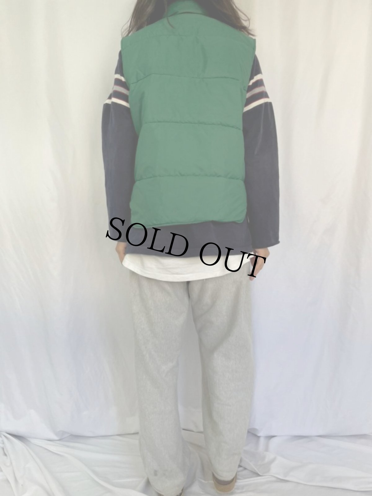 画像4: 80's Woolrich ナイロンダウンベスト L (4)