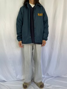 画像2: 70's ARTEX "NAVY" 裏ボア コーチジャケット L (2)