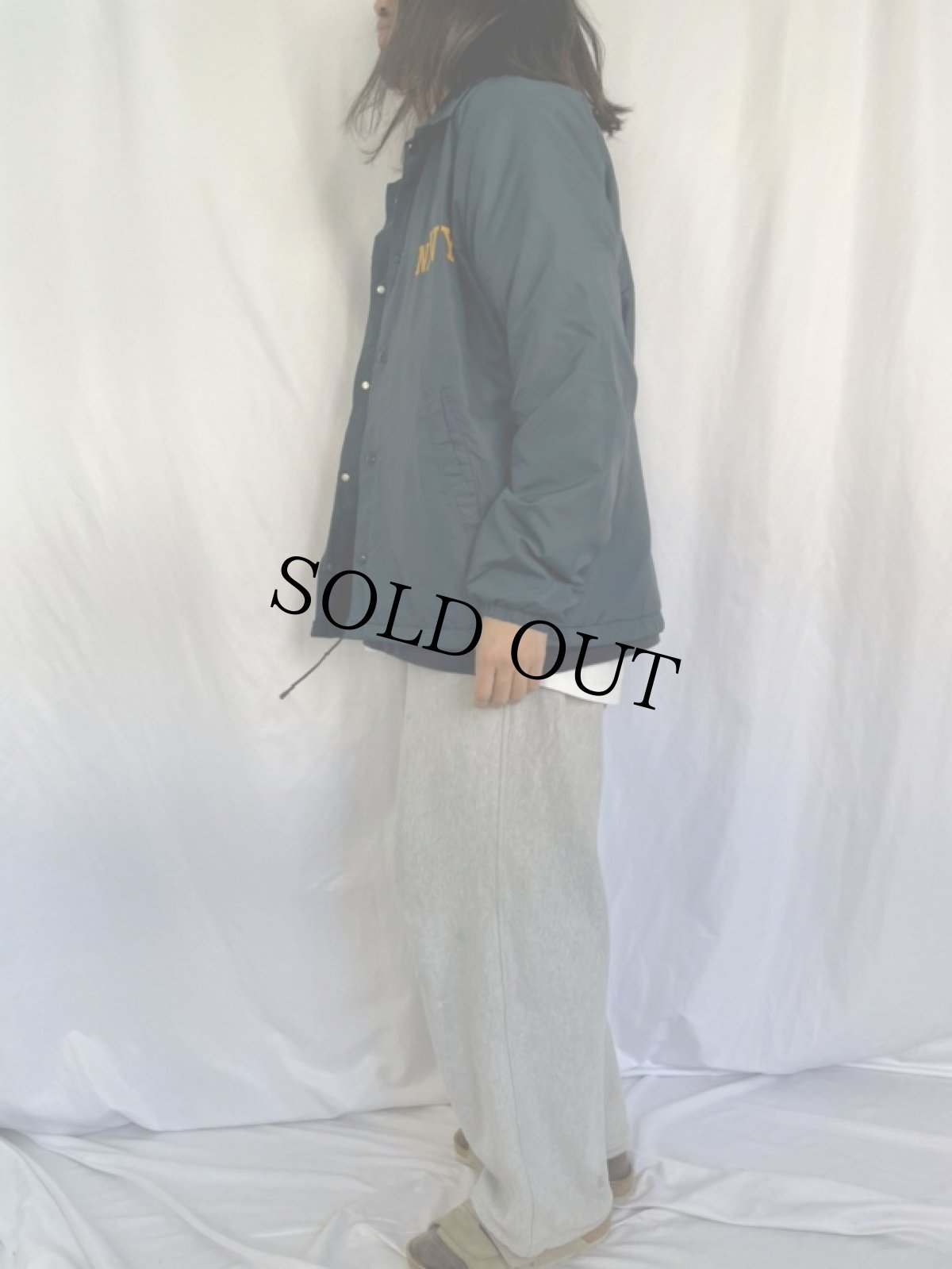 画像3: 70's ARTEX "NAVY" 裏ボア コーチジャケット L (3)