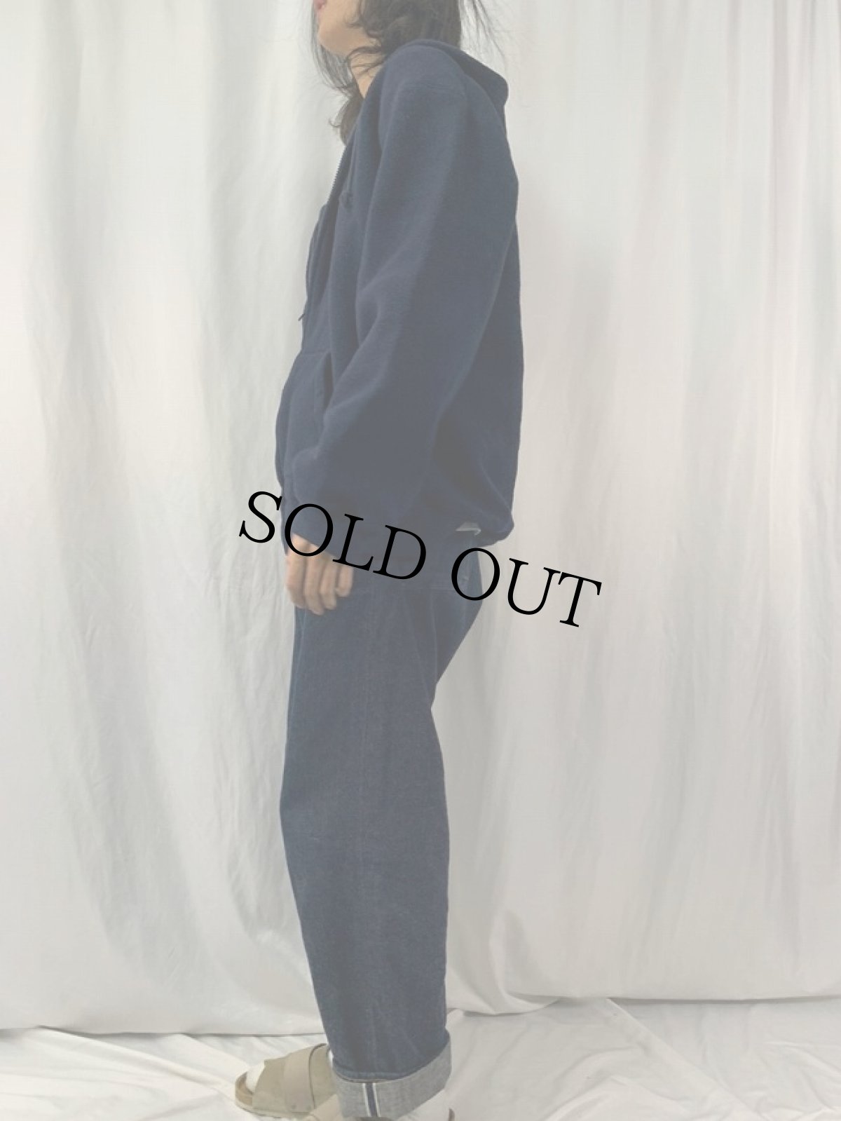 画像3: POLO Ralph Lauren ロゴ刺繍 フリースジップパーカー 2XLT NAVY (3)