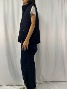 画像3: 80's Burberrys' 中綿入り フリースベスト NAVY (3)