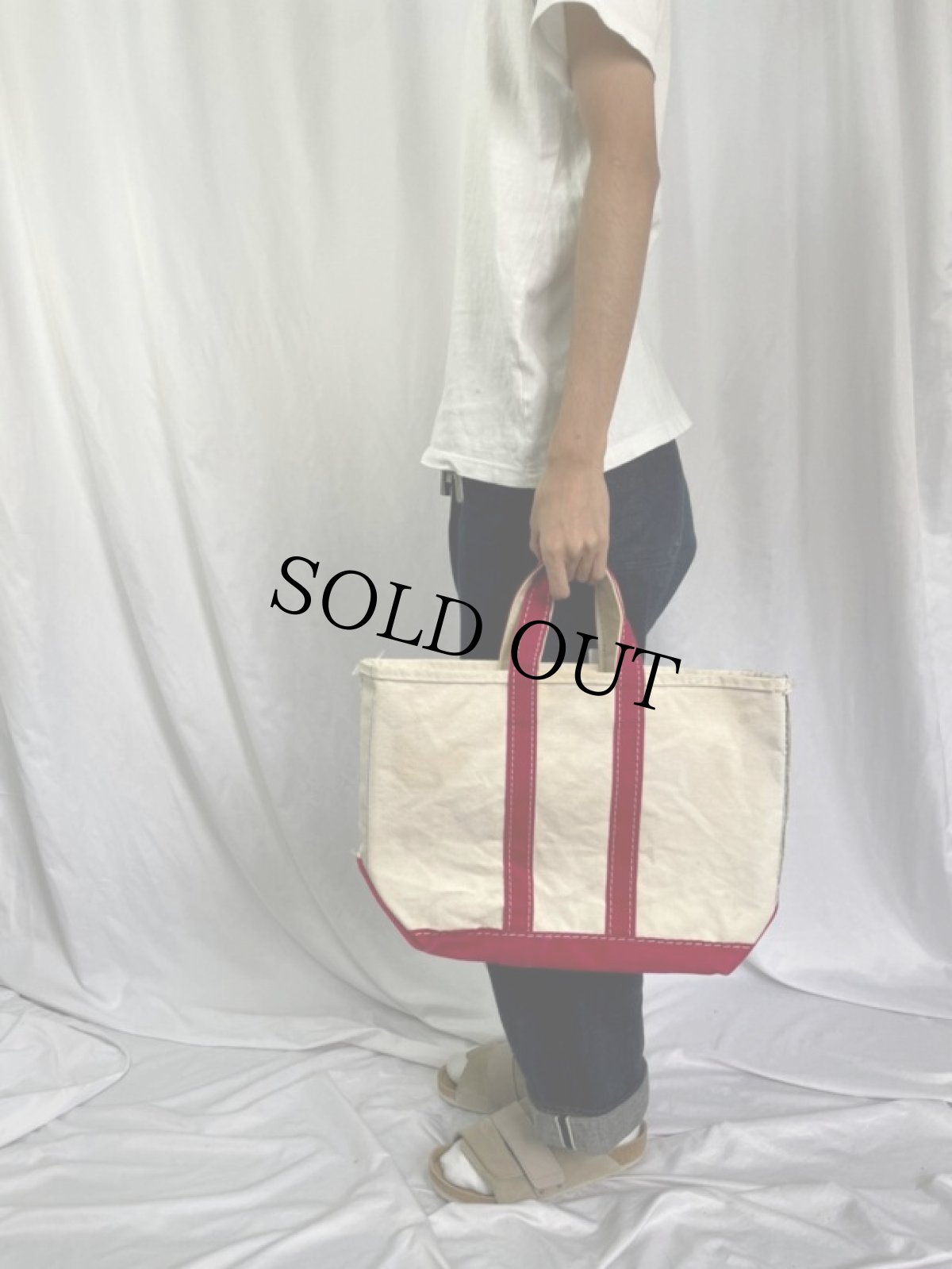 画像2: 80's L.L.Bean "BOAT AND TOTE" 耳付き キャンバストートバッグ (2)