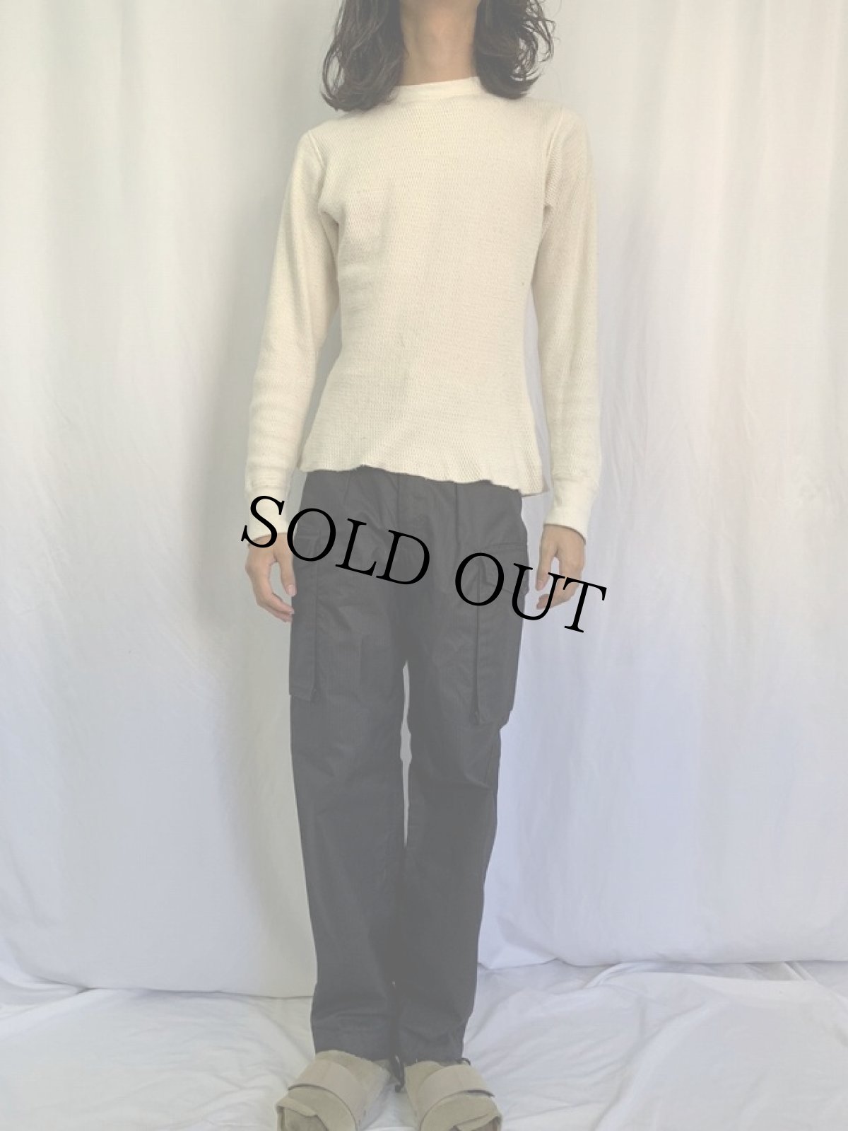 画像2: 90's British militaly SAS "Black Rip Stop" フィールドトラウザーズ W27 (2)