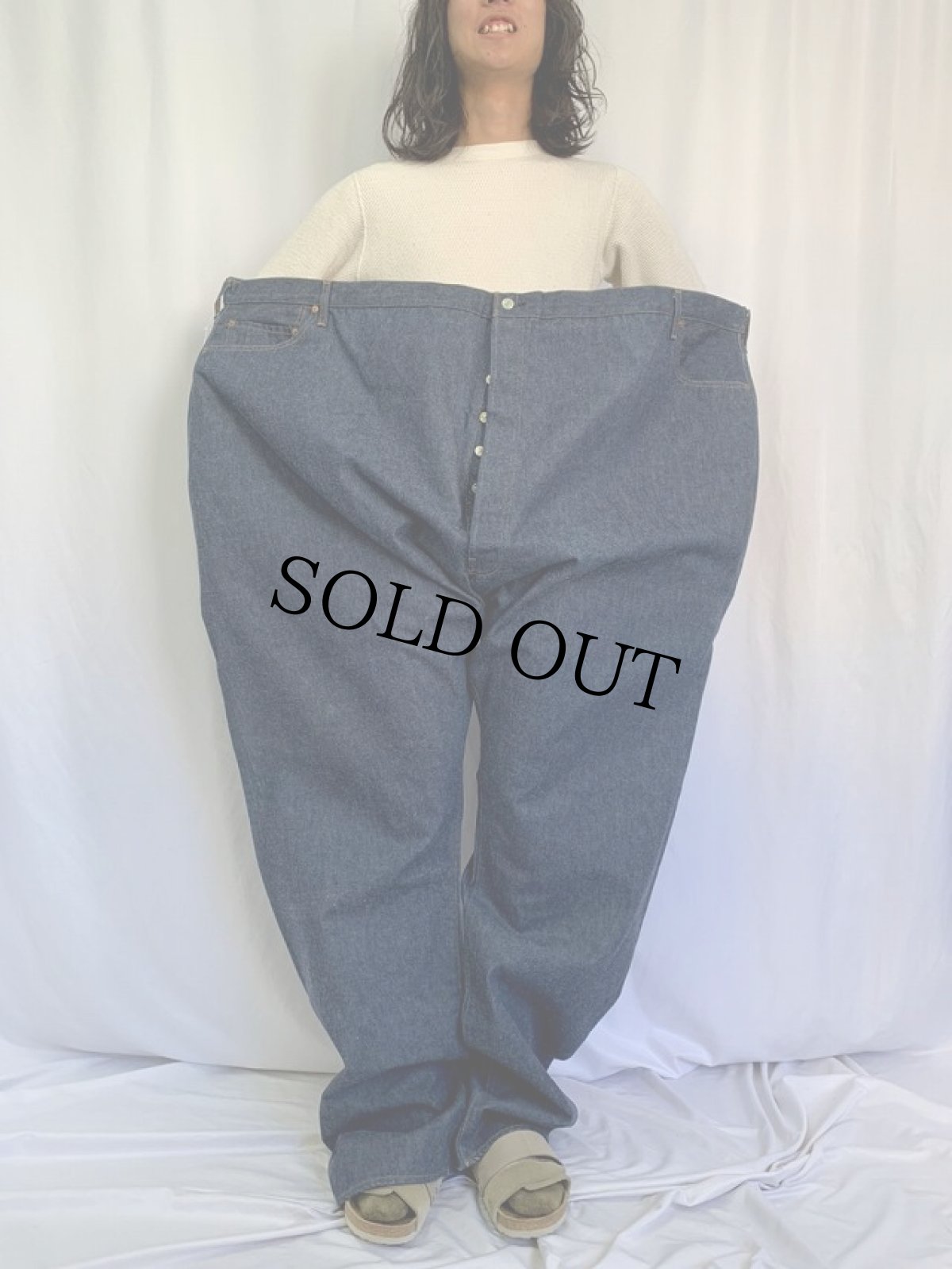 画像2: 80's Levi's 501 Red Line デニムパンツ DEADSTOCK W72 (2)