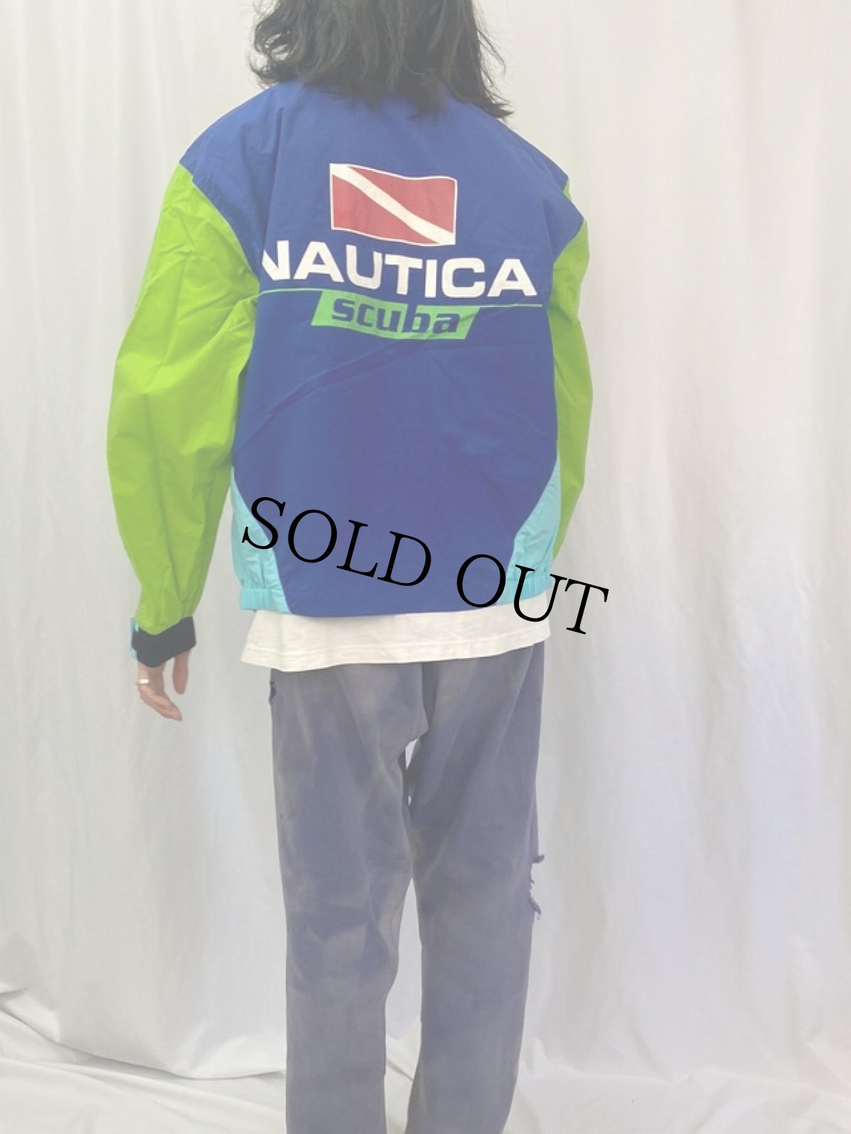 画像5: 90's nautica "NAUTICA SCUBA" ナイロンジャケット L (5)