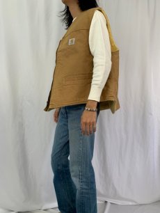 画像3: 80〜90's Carhartt ボアライナー ダックベスト 3XL (3)