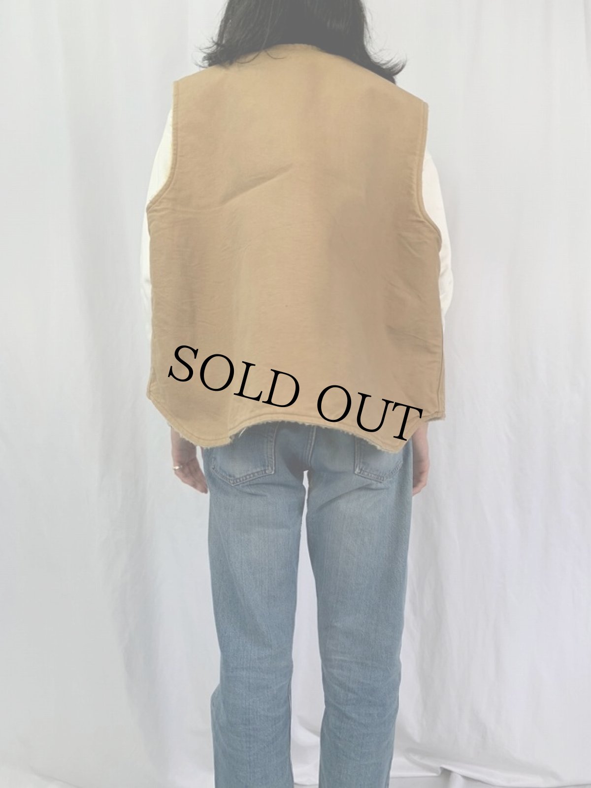 画像4: 80〜90's Carhartt ボアライナー ダックベスト XL (4)