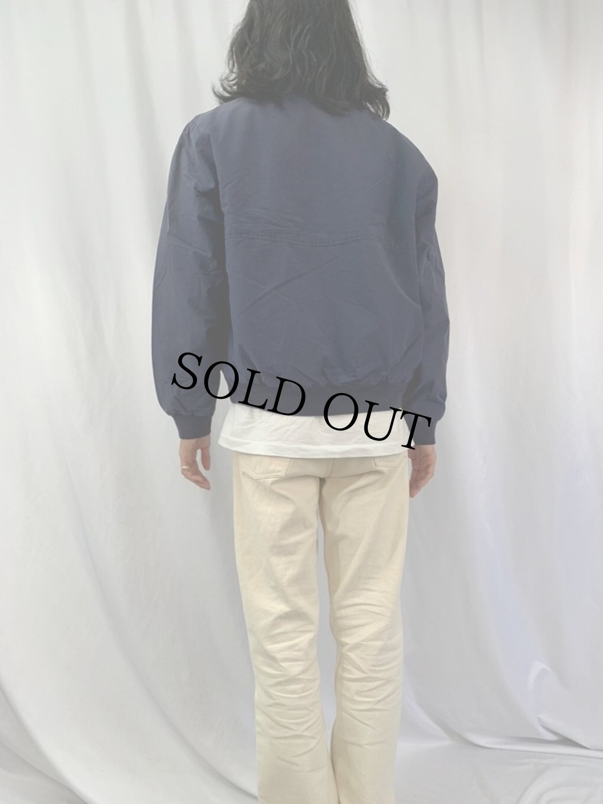 画像4: POLO Ralph Lauren ロゴ刺繍 コットン×ナイロン 中綿入り ジップジャケット M (4)