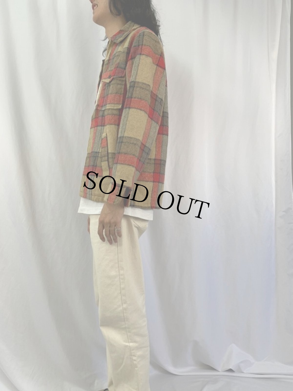 画像3: 70's チェック柄 CPO ジップジャケット (3)