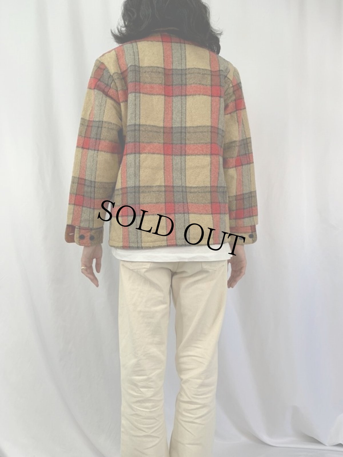 画像4: 70's チェック柄 CPO ジップジャケット (4)