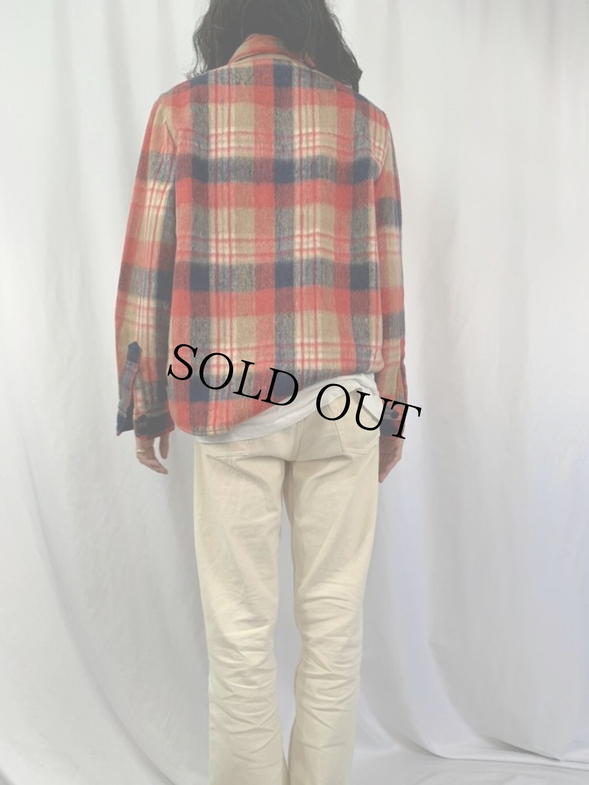 画像4: 70's MONTGOMERY WARD チェック柄 CPOシャツジャケット M (4)