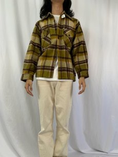 画像2: 80's BUD チェック柄 CPOシャツジャケット S (2)