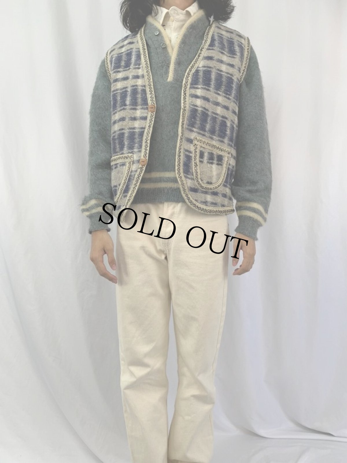 画像2: チェック柄 ベスト (2)